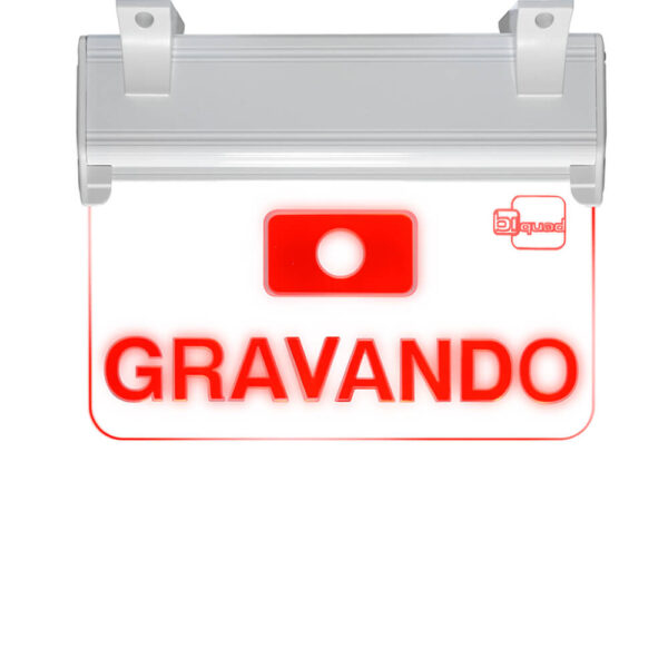 Aviso luminoso Biquad para emissoras de rádio, estudio e podcasts Aviso_luminoso_gravando_teto (2)