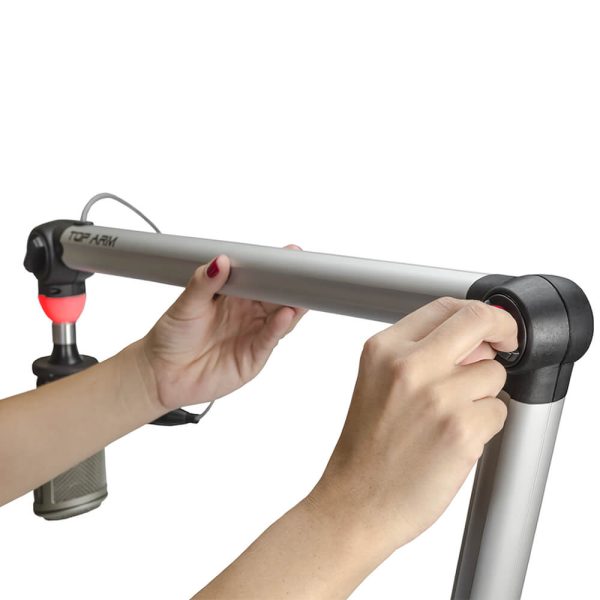 Suporte de microfone TOP ARM Prata Biquad (4)