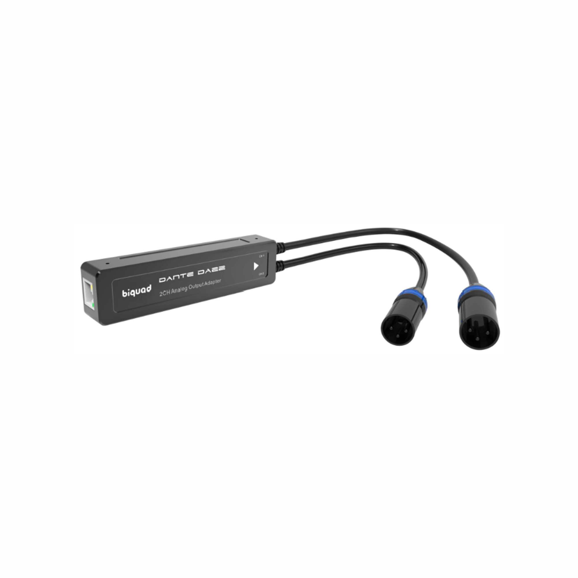 DA22 INTERFACE DE ÁUDIO DANTE RJ45 x 2 XLR MACHO | Biquad Broadcast