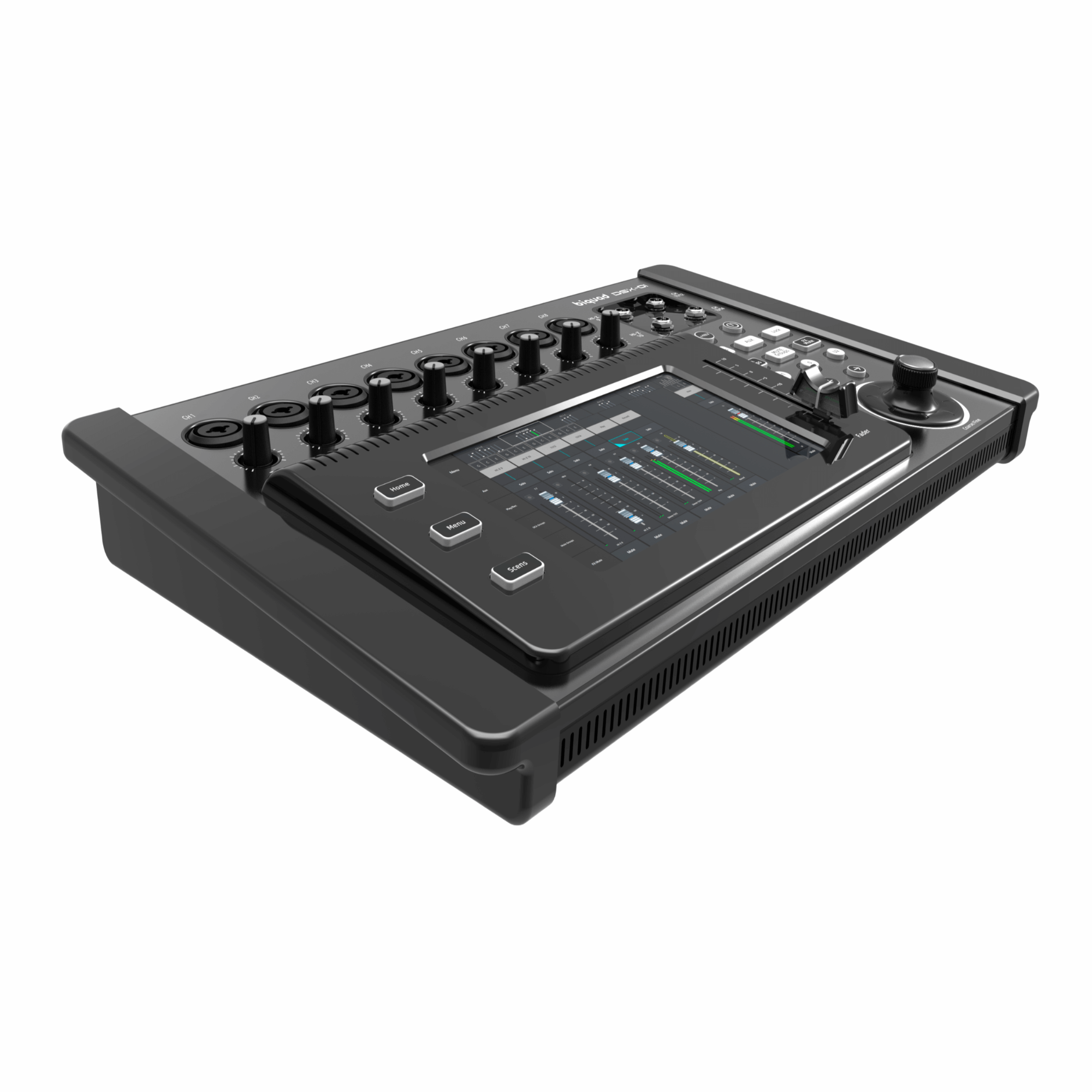 DSX-01 Mixer Produção, Digital, Fader Deslizante, 8 Mic In + 4