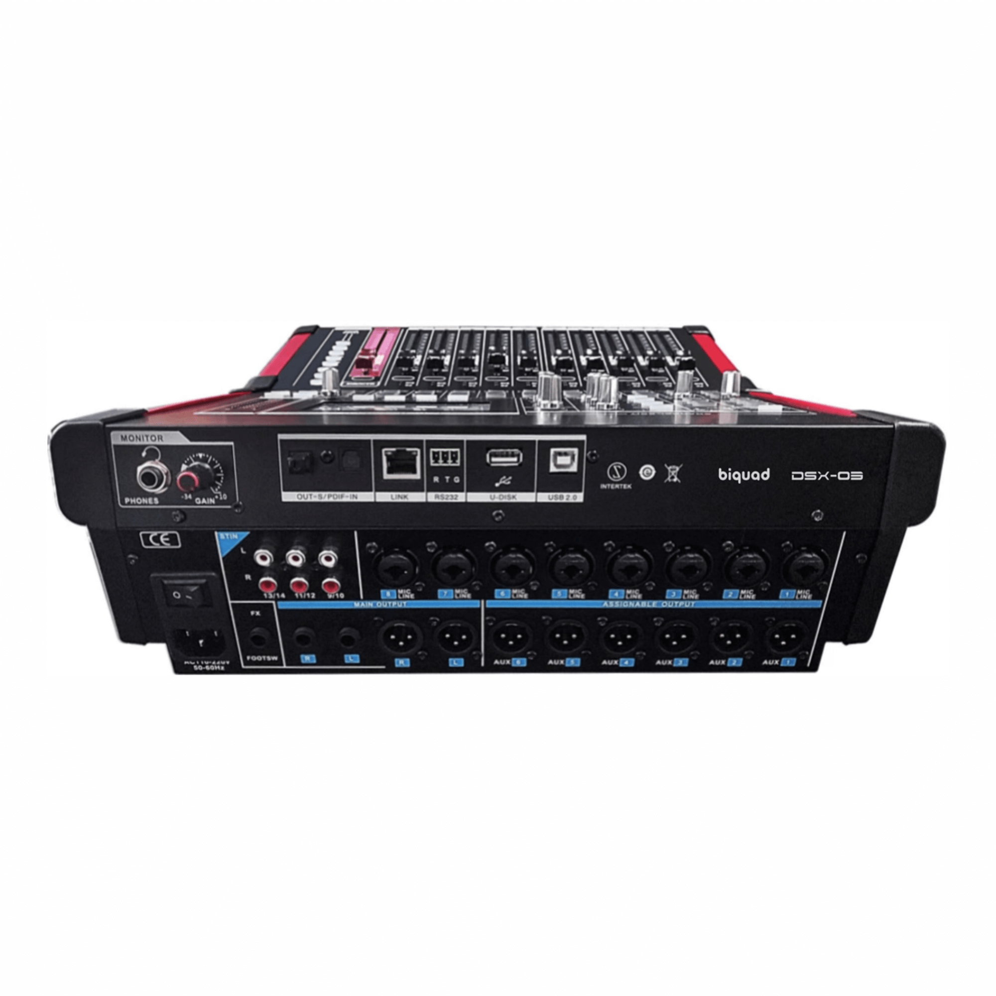 DSX-04 Mixer Producao, Digital, Fader Deslizante, 32 Mic/Line + 1