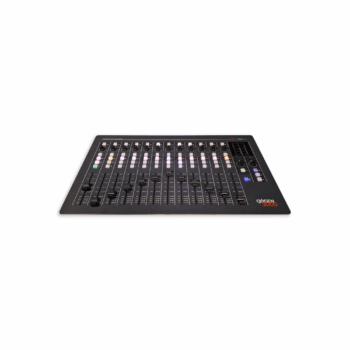 Axel Oxygen 2000 Console digital de broadcast com 12 faders físicos, Automix e processamento DSP profissional para estúdios de rádio On Air e Produção.