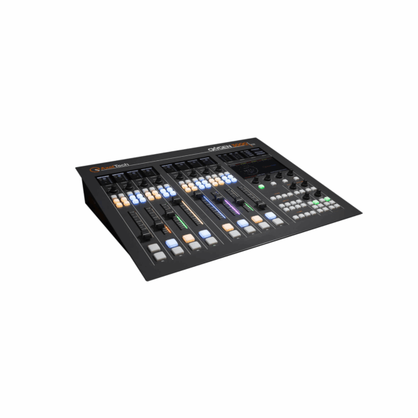 Console digital de broadcast Axel Oxygen 3000 Plus em vista superior para rádio profissional