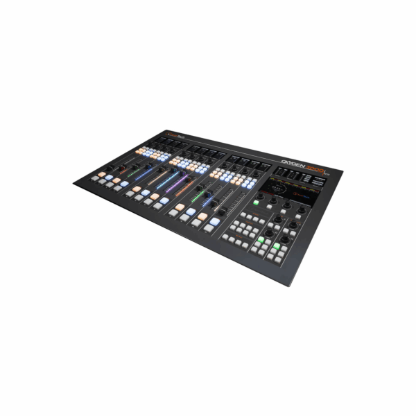 Axel Oxygen 3000 Plus console digital de broadcast para rádio em visão angular