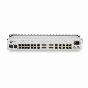 Painel traseiro do Axia QOR.16 engine de console AoIP integrado