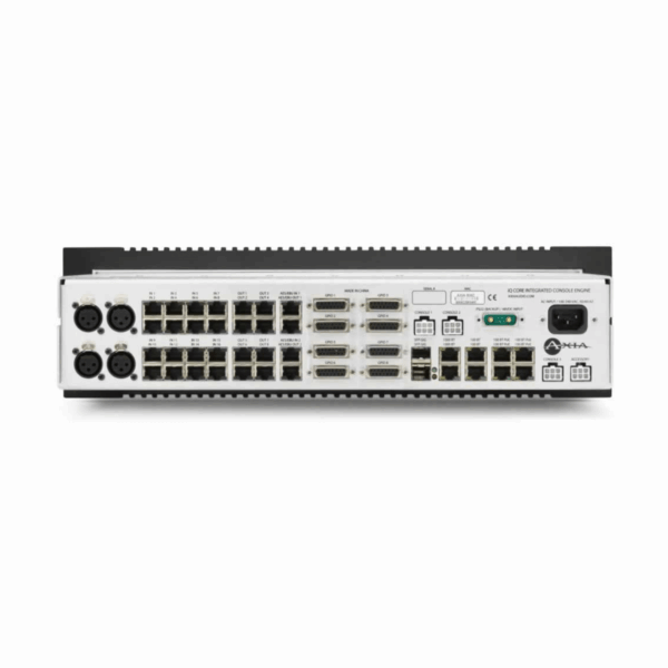 Axia QOR.32 engine de console IP com entradas e saídas analógicas, AES/EBU, GPIO e portas Livewire