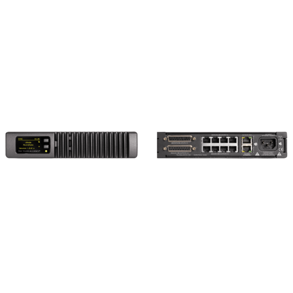 Vista frontal e traseira do Telos Alliance Microphone xNode2 interface AoIP
